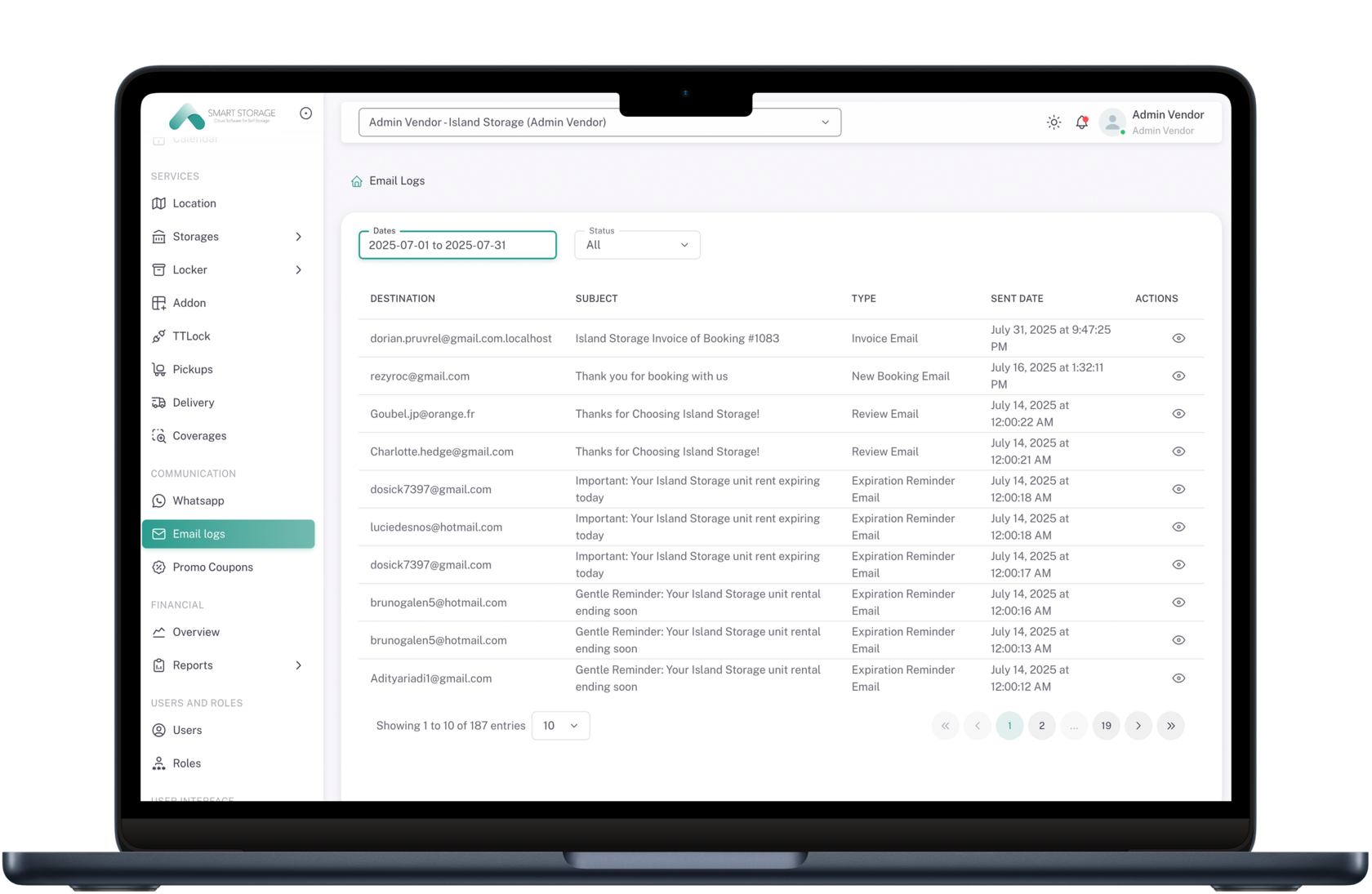 Buy cloud-based self storage management software with free demo